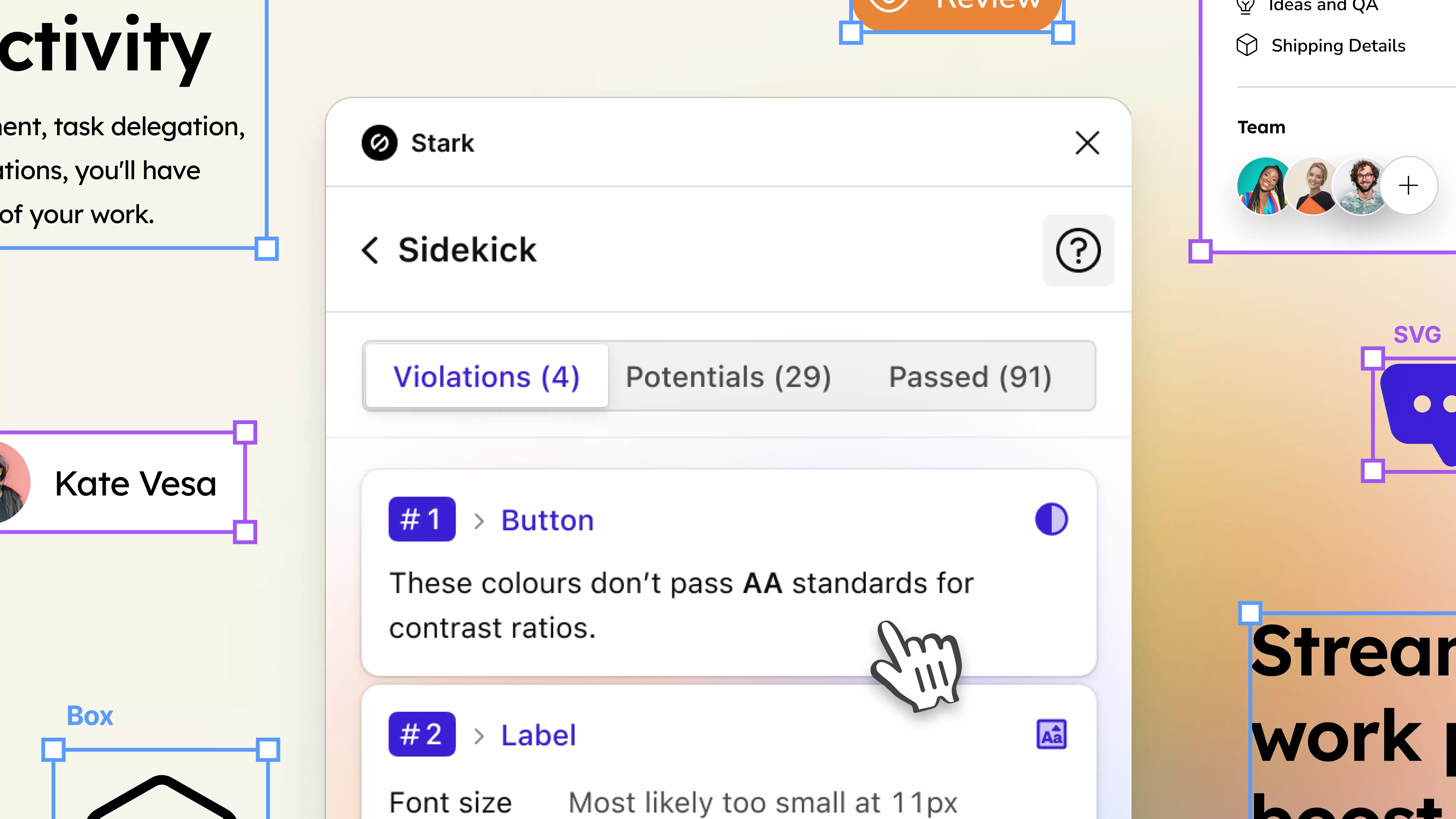 Preview image for the 'Meet the Stark Suite' video. Shows the Stark for Mac app with the main menu of the Stark plugin floating next to it on the left.